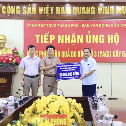 Công ty Cổ phần Tập đoàn Du lịch Hải Đăng hỗ trợ đồng bào bị thiệt hại do bão số 3 (Yagi)